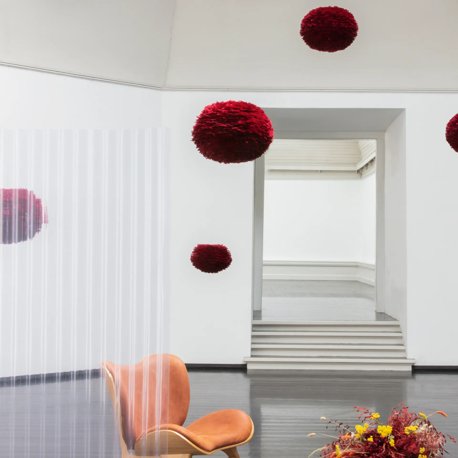 Lampada Eos rossa, grande Ø 65 cm Umage