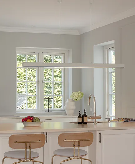 Lampadario Hazel Branch 1,5m , Bianco-acciaio Umage