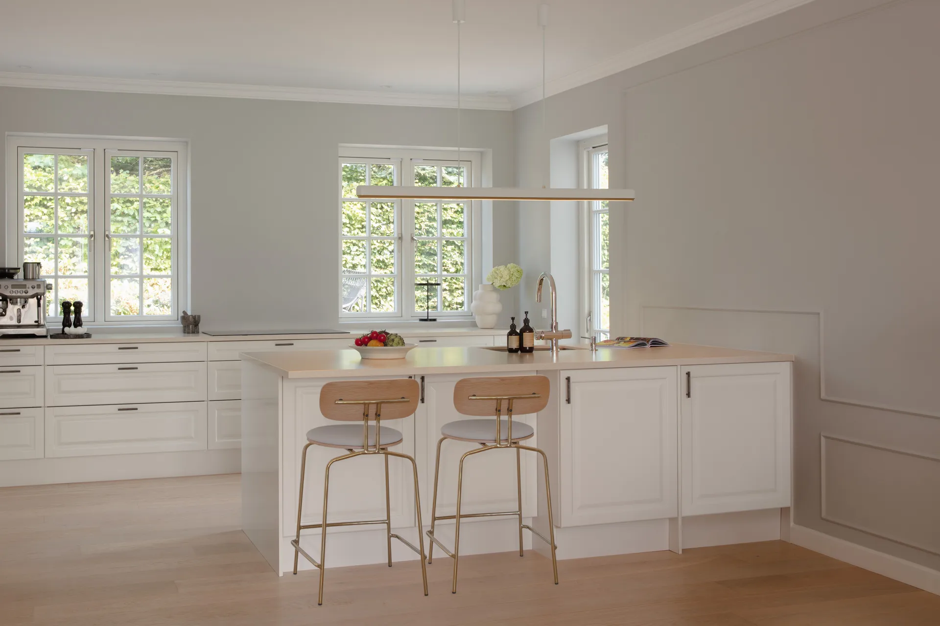 Lampadario Hazel Branch 1,5m , Bianco-ottone Umage