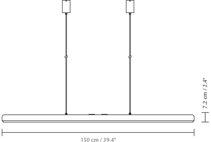 Lampadario Hazel Branch 1,5m , Nero-acciaio Umage
