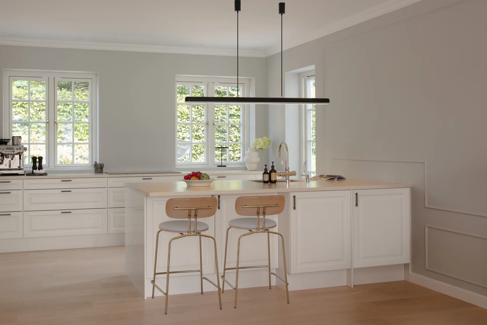 Lampadario Hazel Branch 1,5m , Nero-acciaio Umage