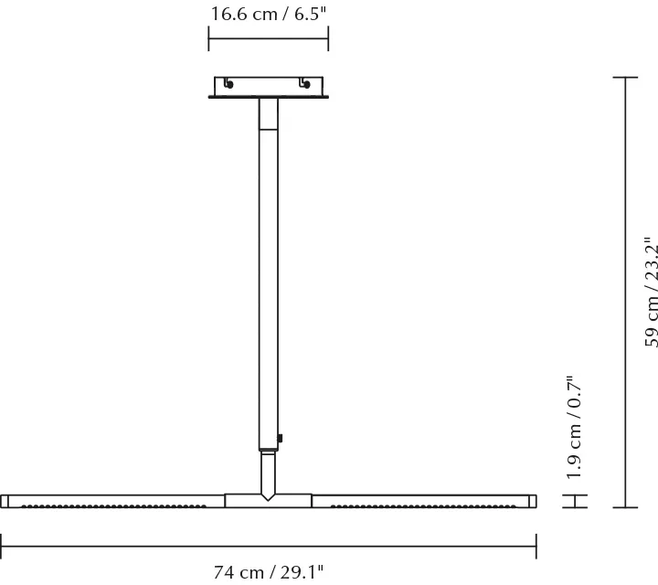 Lampadario Omni Ceiling , Nero Umage