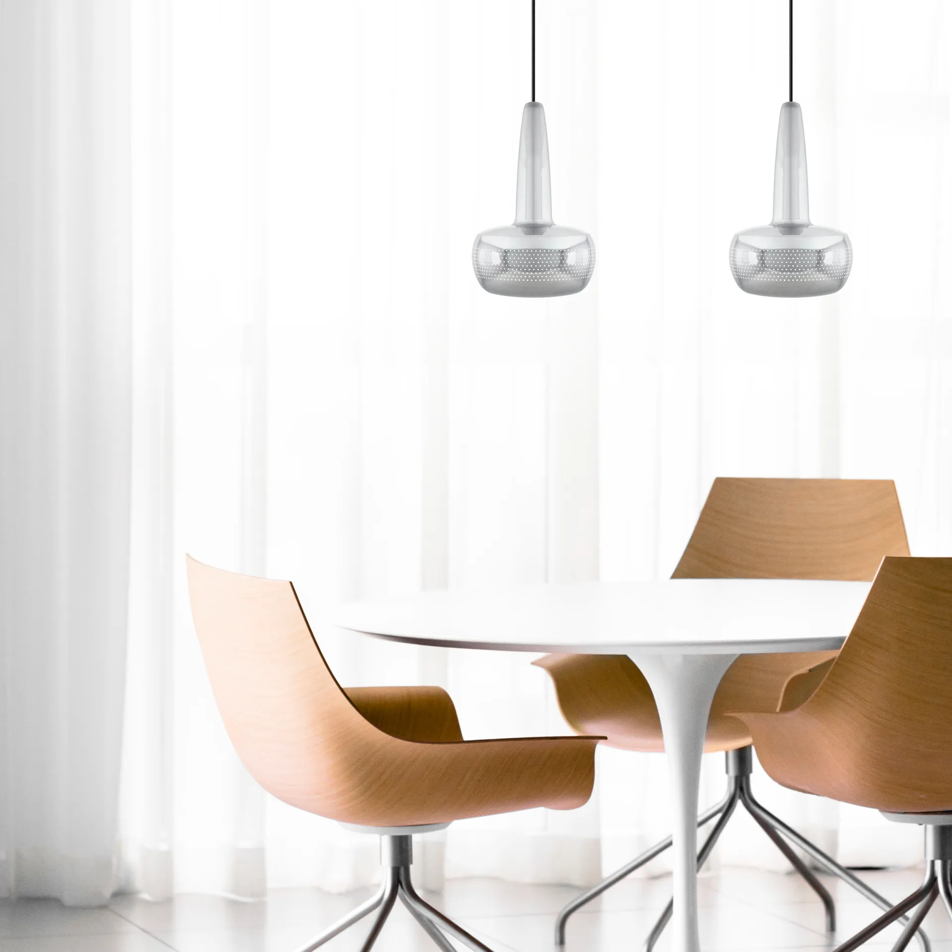 Plafoniera Clava Ø 21,5 cm, acciaio lucidato  Umage