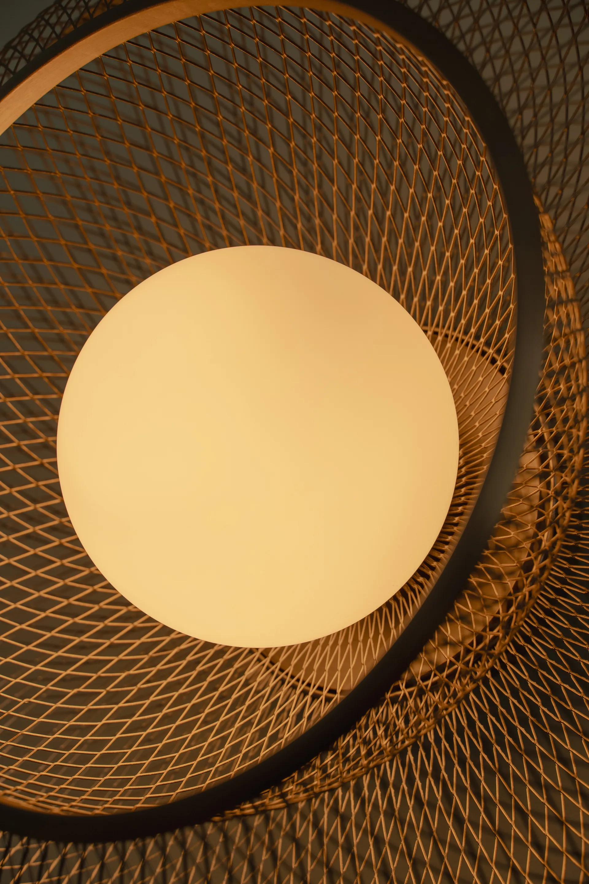 Plafoniera Faraday Up medium, Ottone spazzolato Umage
