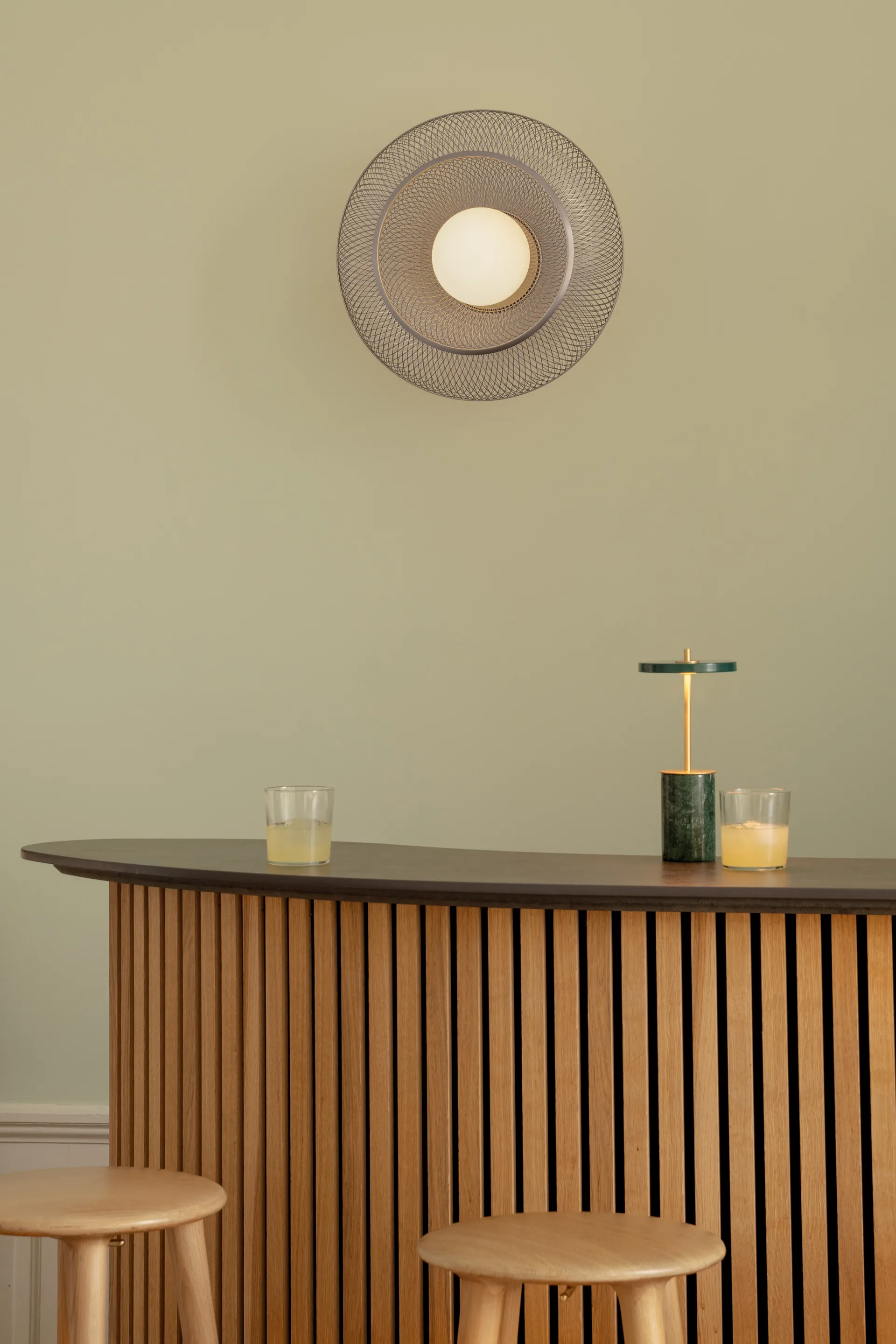 Plafoniera Faraday Up medium, Ottone spazzolato Umage