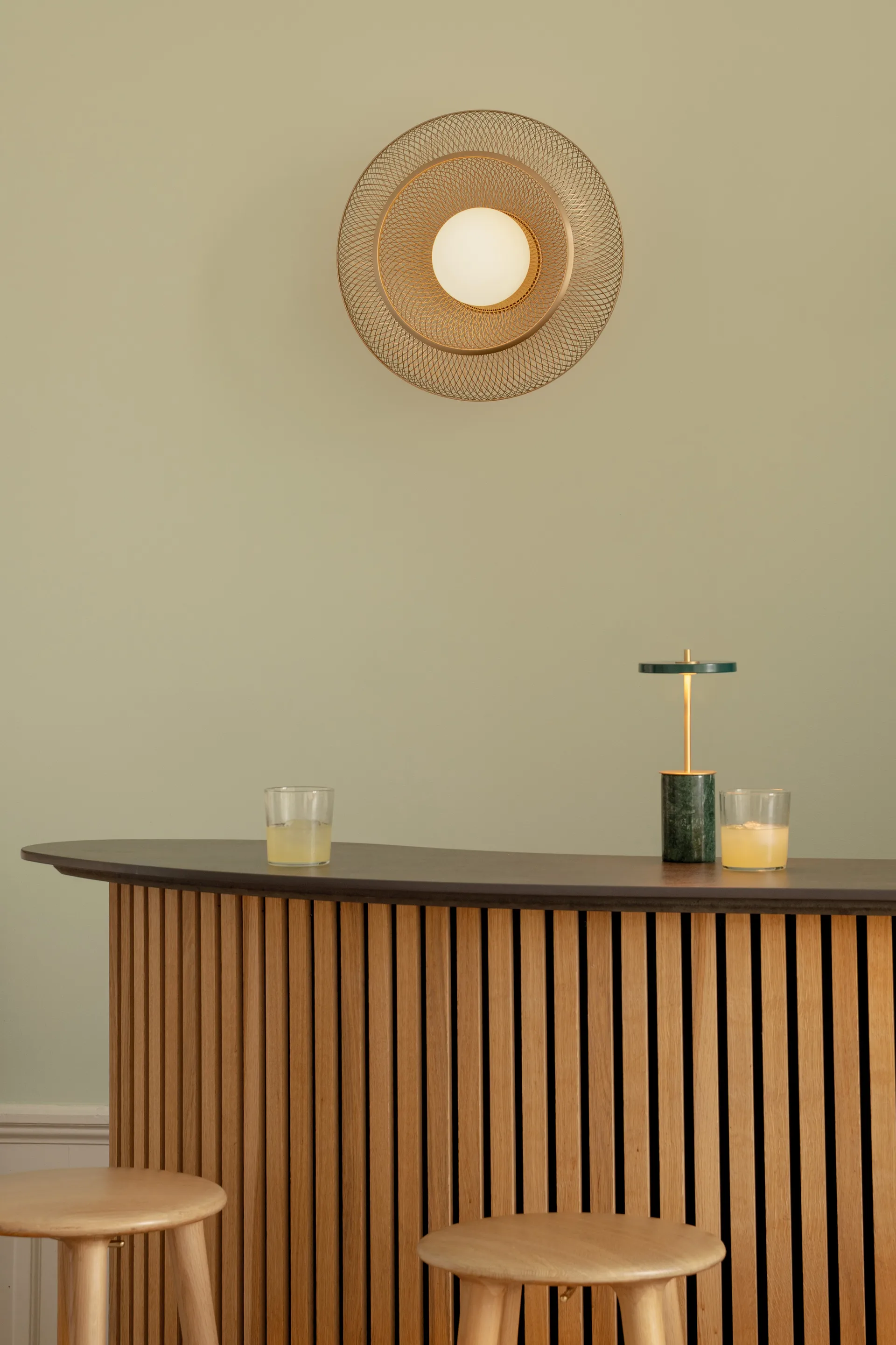 Plafoniera Faraday Up medium, Ottone spazzolato Umage