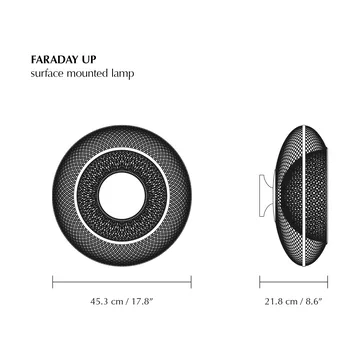 Plafoniera Faraday Up medium - Ottone spazzolato - Umage