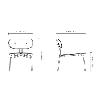 Poltrona lounge Curious  - Rovere-nero   - Umage