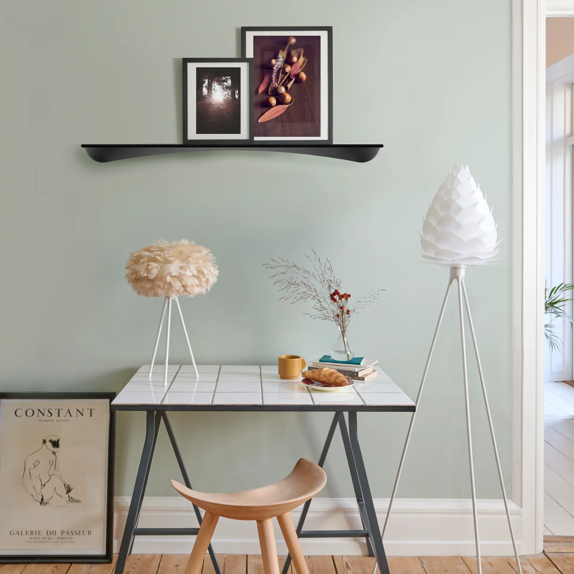 Ripiano Flow 98 cm, dark ash Umage