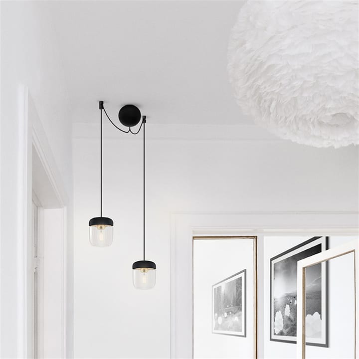 Rosone per lampadario con 2 cavi Cannonball - nero - Umage