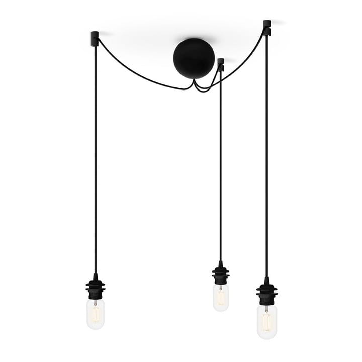 Rosone per lampadario con 3 cavi Cannonball - nero - Umage