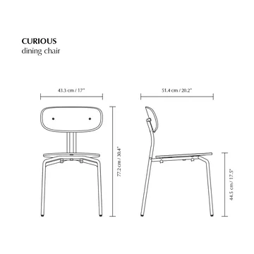 Sedia Curious - Rovere affumicato-gambe nere - Umage