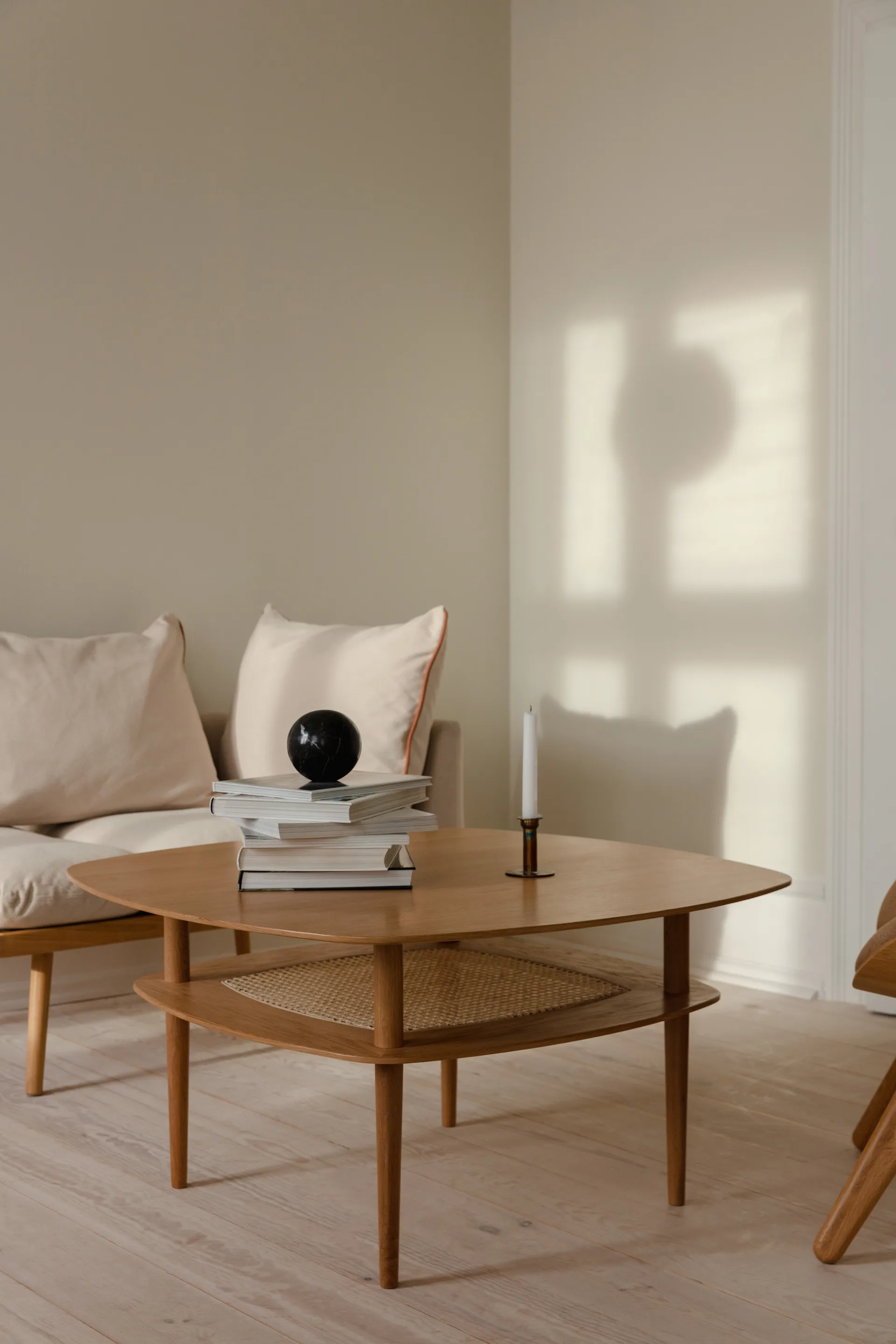 Tavolino da salotto quadrato Together Sleek 100x100 cm, Rovere Umage