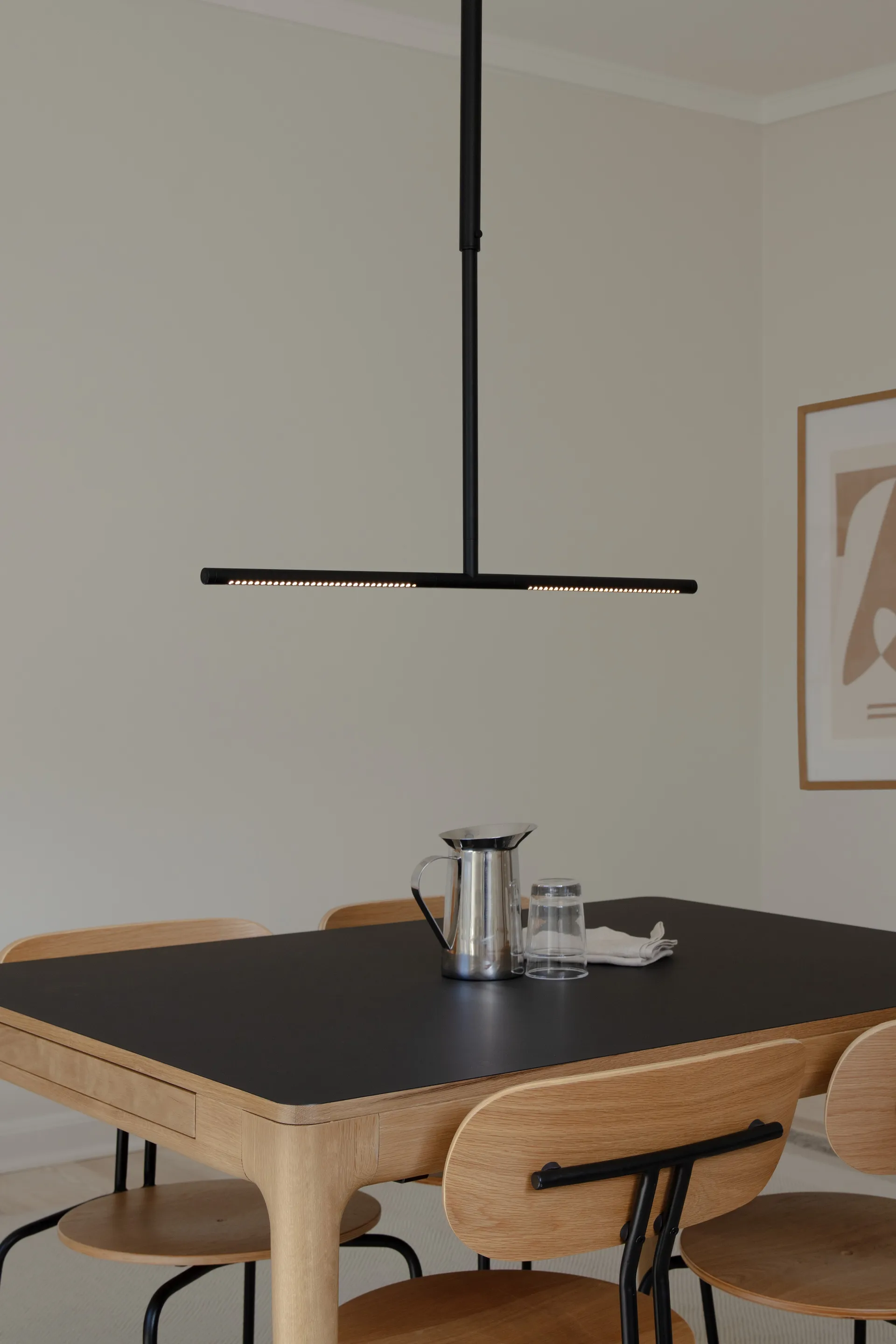 Tavolo da pranzo Heart'n'Soul 90x120 cm, Rovere-nero ossidiana  Umage