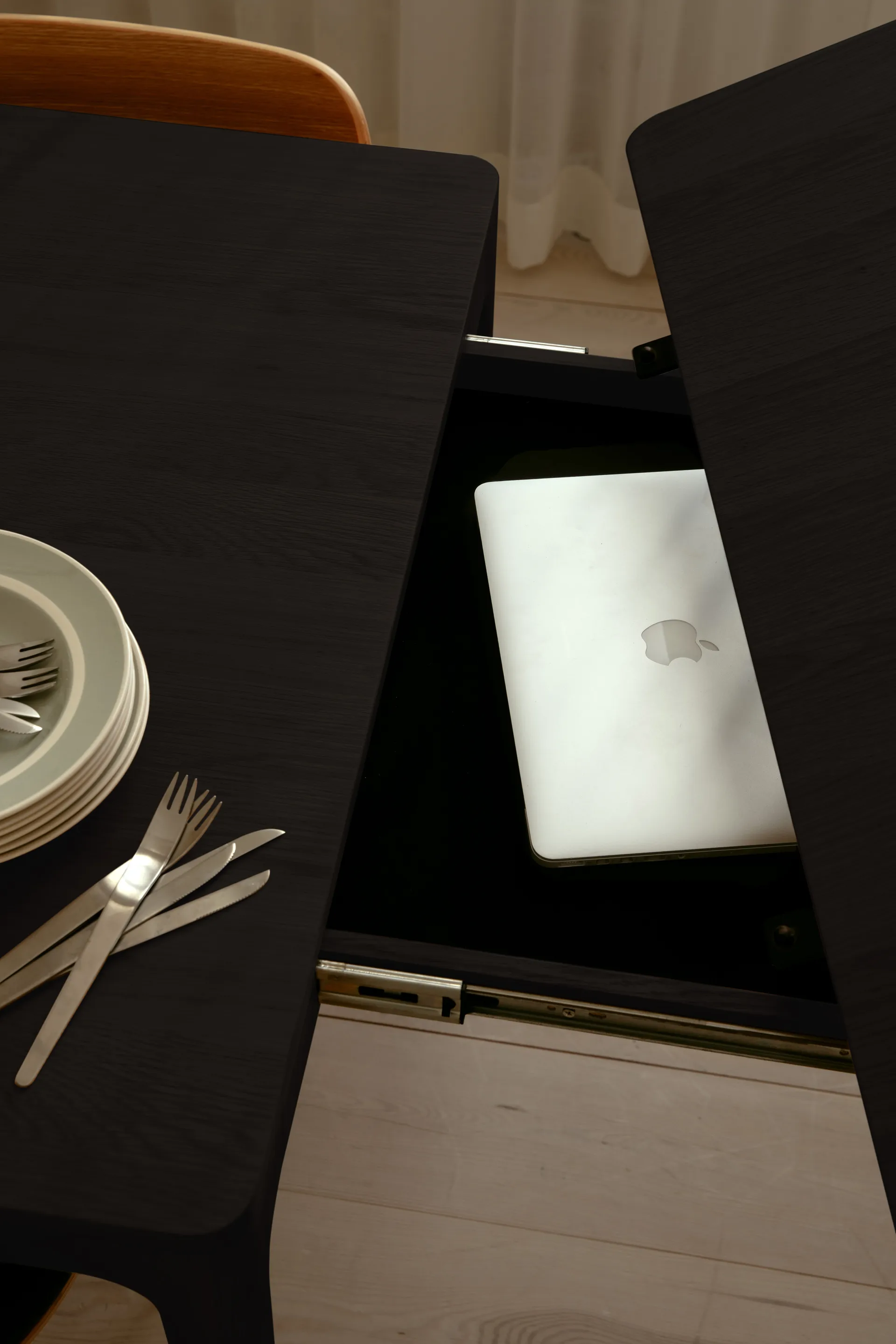 Tavolo da pranzo Heart'n'Soul 90x120 cm, Rovere nero Umage