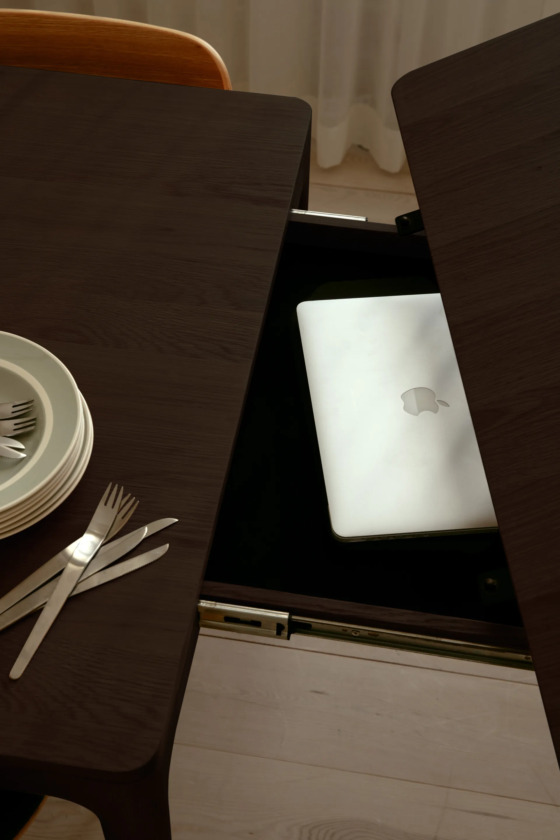 Tavolo da pranzo Heart'n'Soul 90x120 cm, Rovere scuro Umage