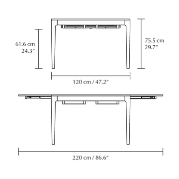 Tavolo da pranzo Heart'n'Soul 90x120 cm - Rovere - Umage