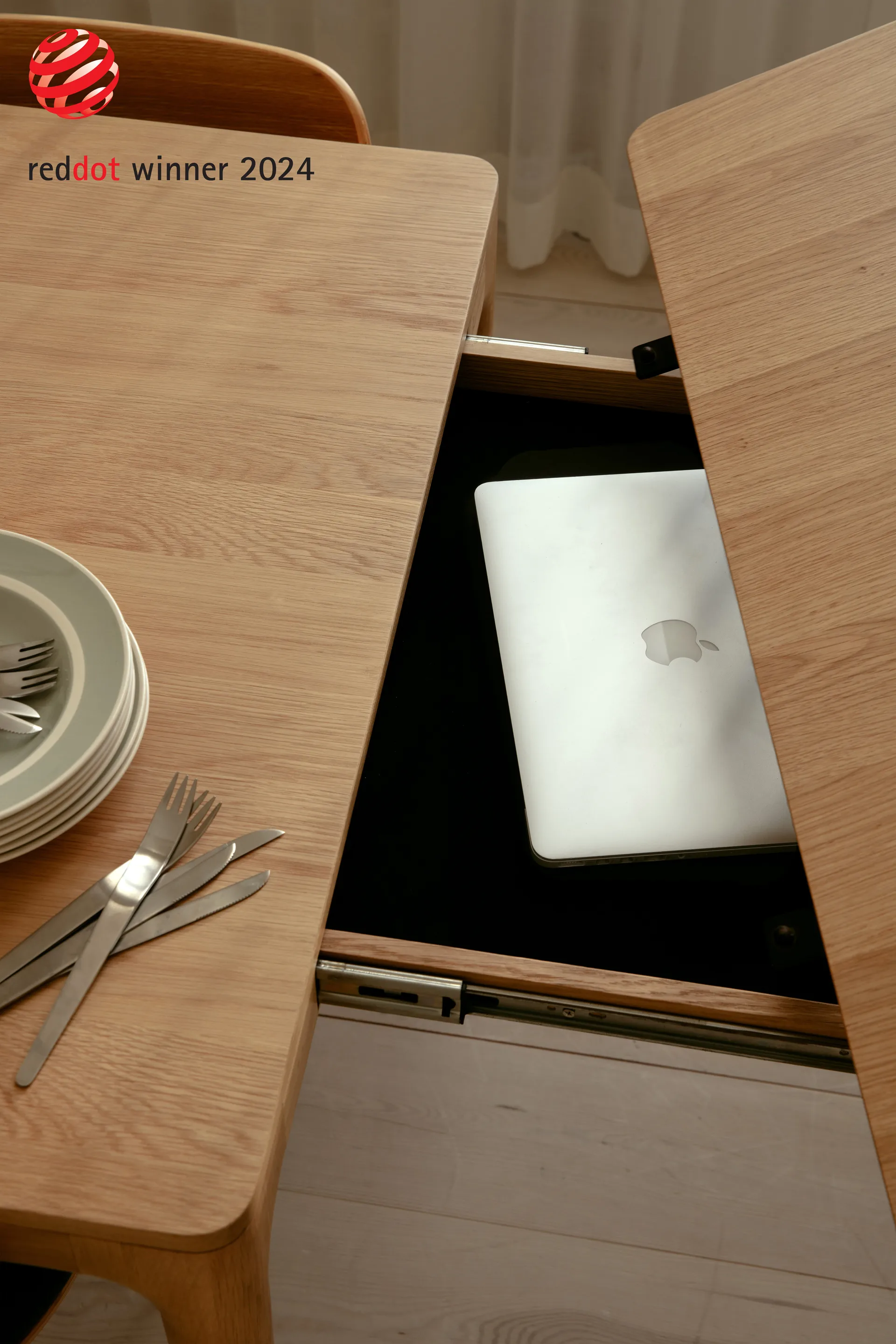 Tavolo da pranzo Heart'n'Soul 90x120 cm, Rovere Umage