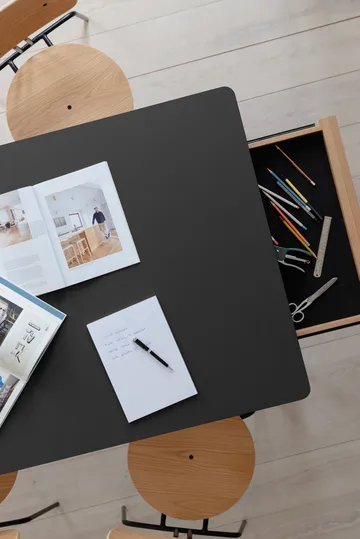 Tavolo da pranzo Heart'n'Soul 90x200 cm - Rovere-nero ossidiana  - Umage