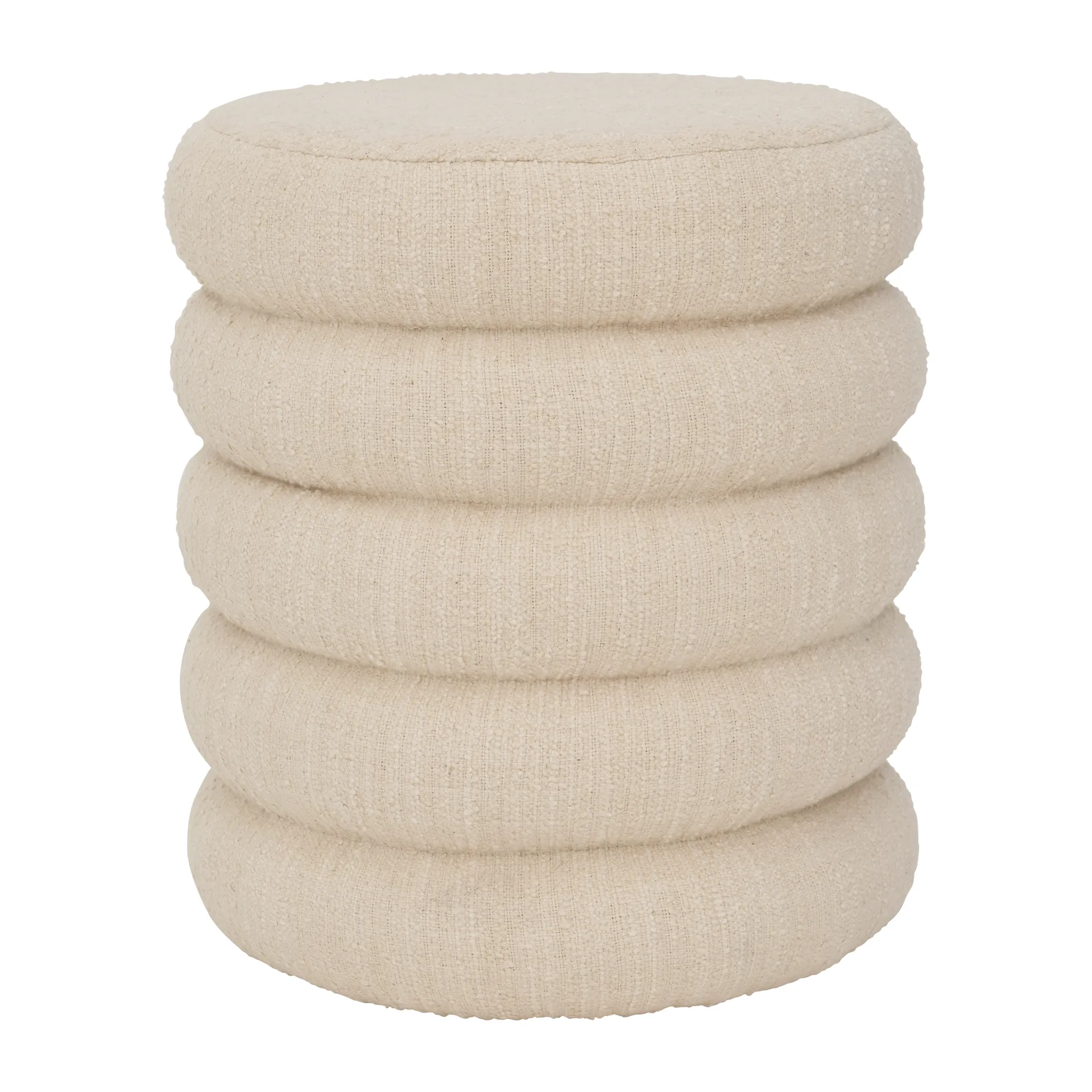 Pouf Andria, Ø 39 cm, Bianco sporco URBAN NATURE CULTURE