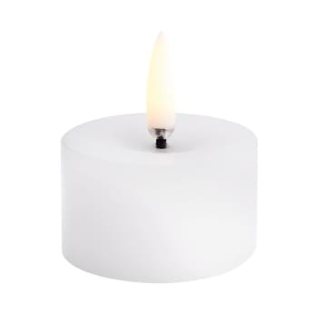 Candela a blocco Uyuni LED melted - Bianco, Ø5x2,8 cm - Uyuni Lighting