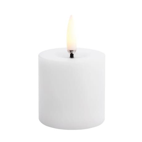 Candela a blocco Uyuni LED melted - Bianco, Ø5x4,5 cm - Uyuni Lighting