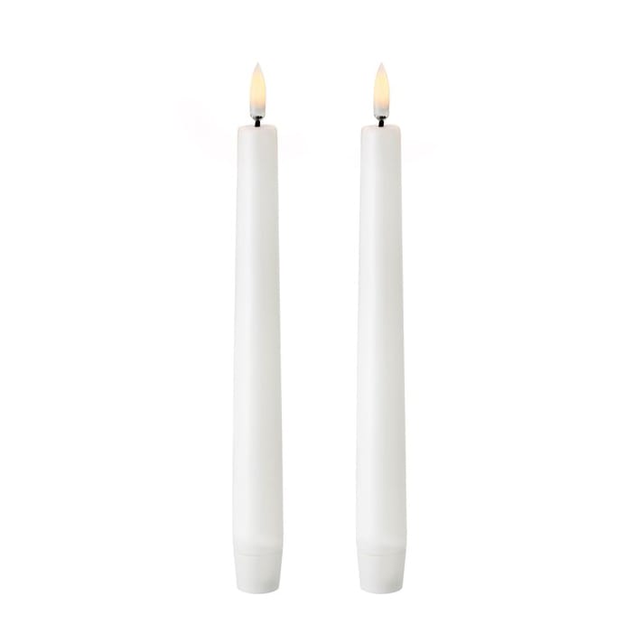 Candela conica Uyuni LED bianca Ø 1,3 cm confezione da 2 - 20,5 cm - Uyuni Lighting