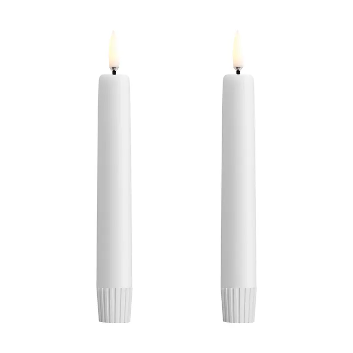 Candela conica Uyuni LED bianca Ø 1,3 cm confezione da 2 - Ø2,3x16,4 cm - Uyuni Lighting