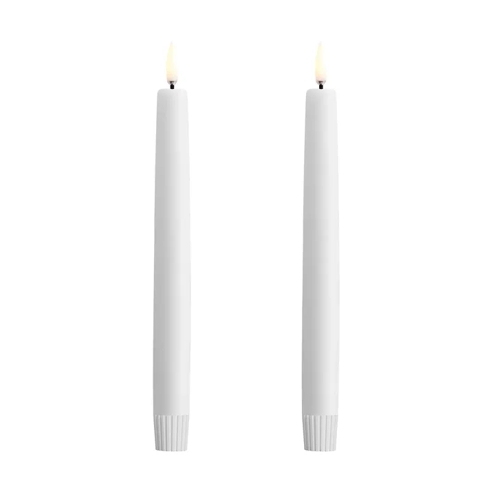 Candela conica Uyuni LED bianca Ø 1,3 cm confezione da 2 - Ø2,3x20 cm - Uyuni Lighting