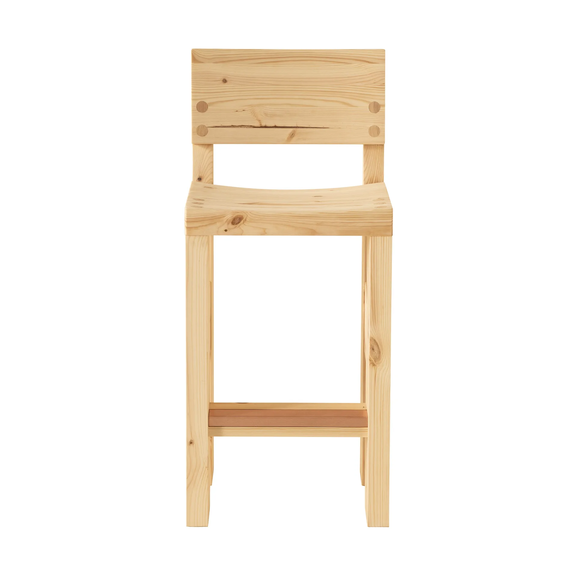 001 Bar Stool sgabello bar, Pino oliato opaco, 65 cm Vaarnii