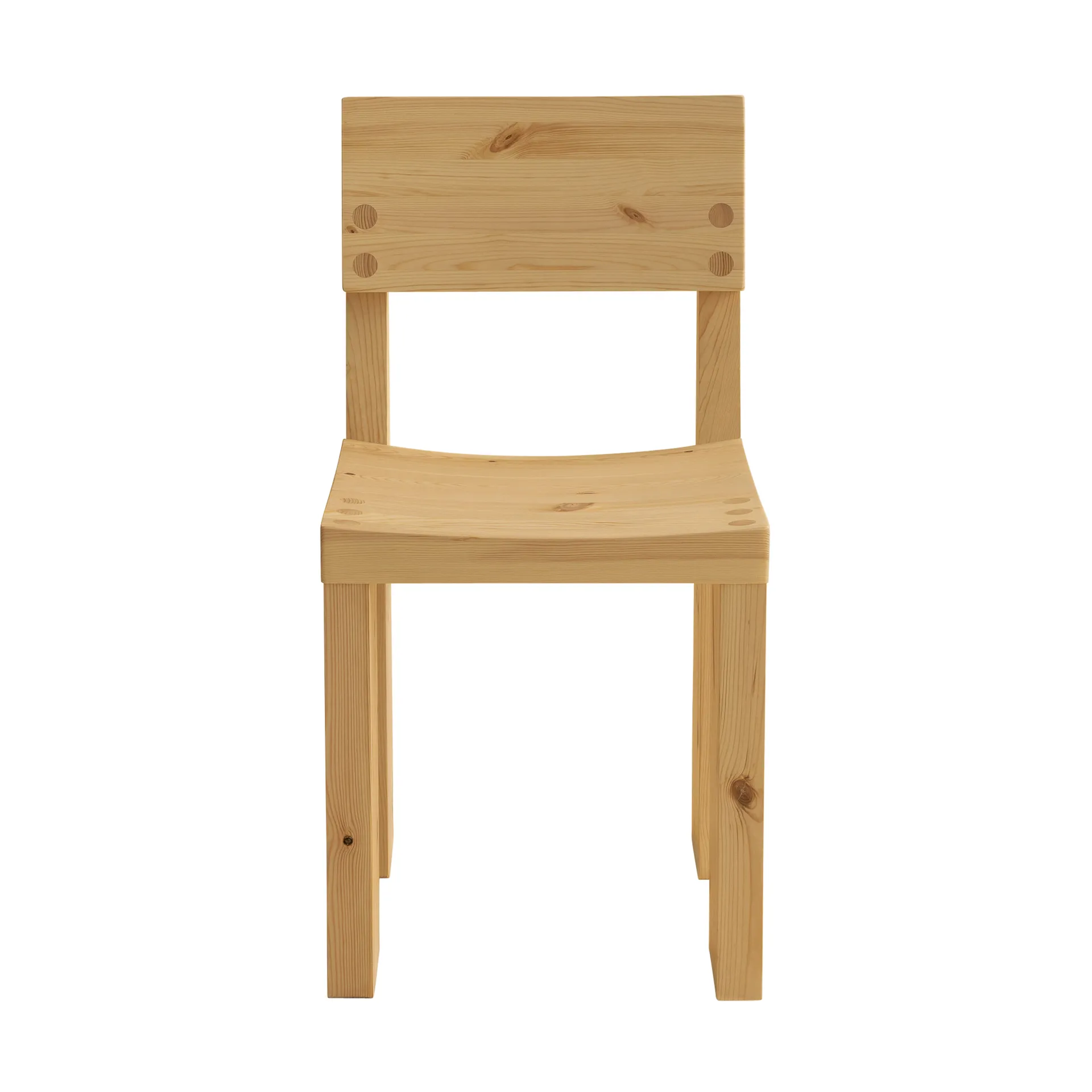001 Dining Chair sedia, Pino oliato cerato opaco Vaarnii