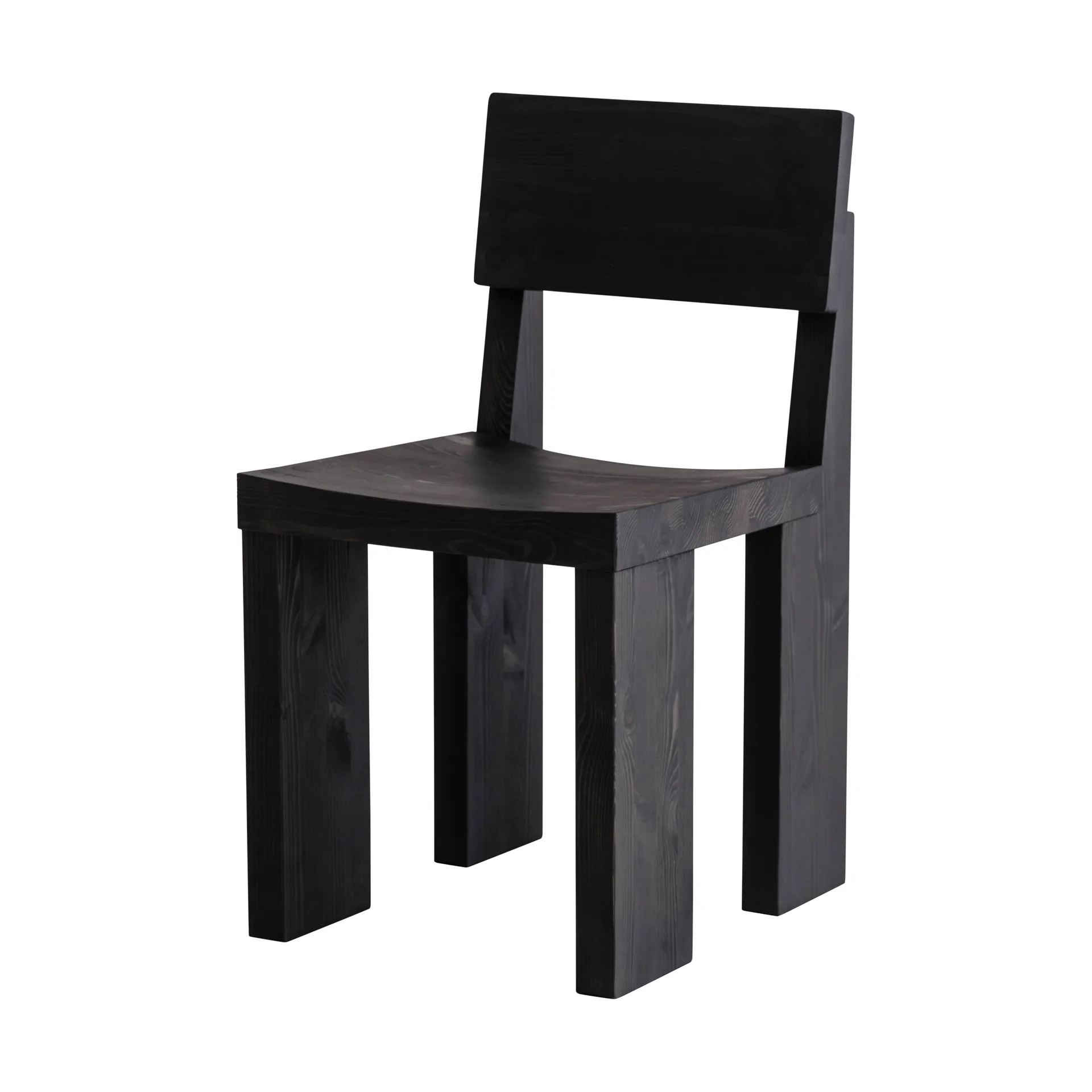 001 Dining Chair sedia, Pino tinto nero Vaarnii