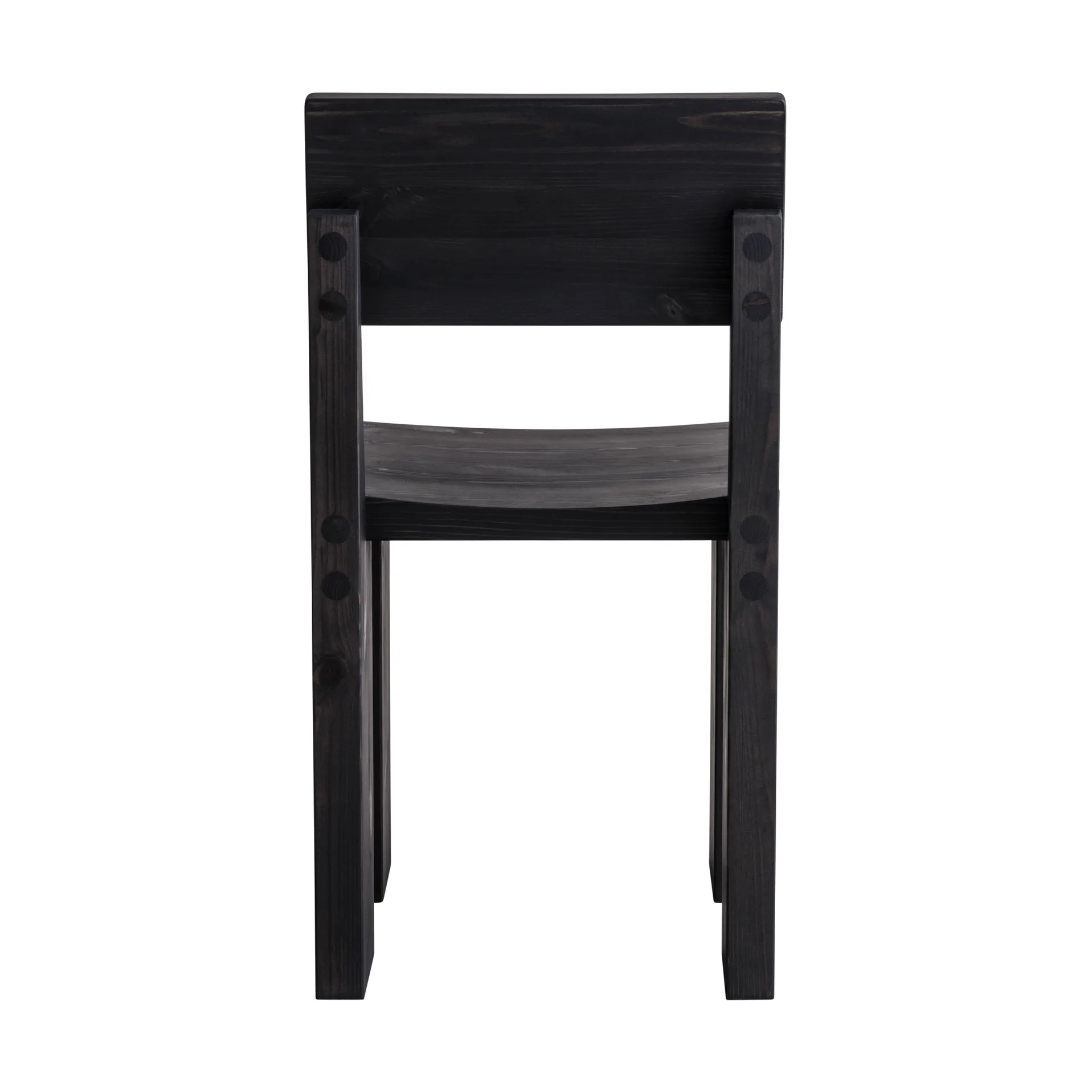 001 Dining Chair sedia, Pino tinto nero Vaarnii