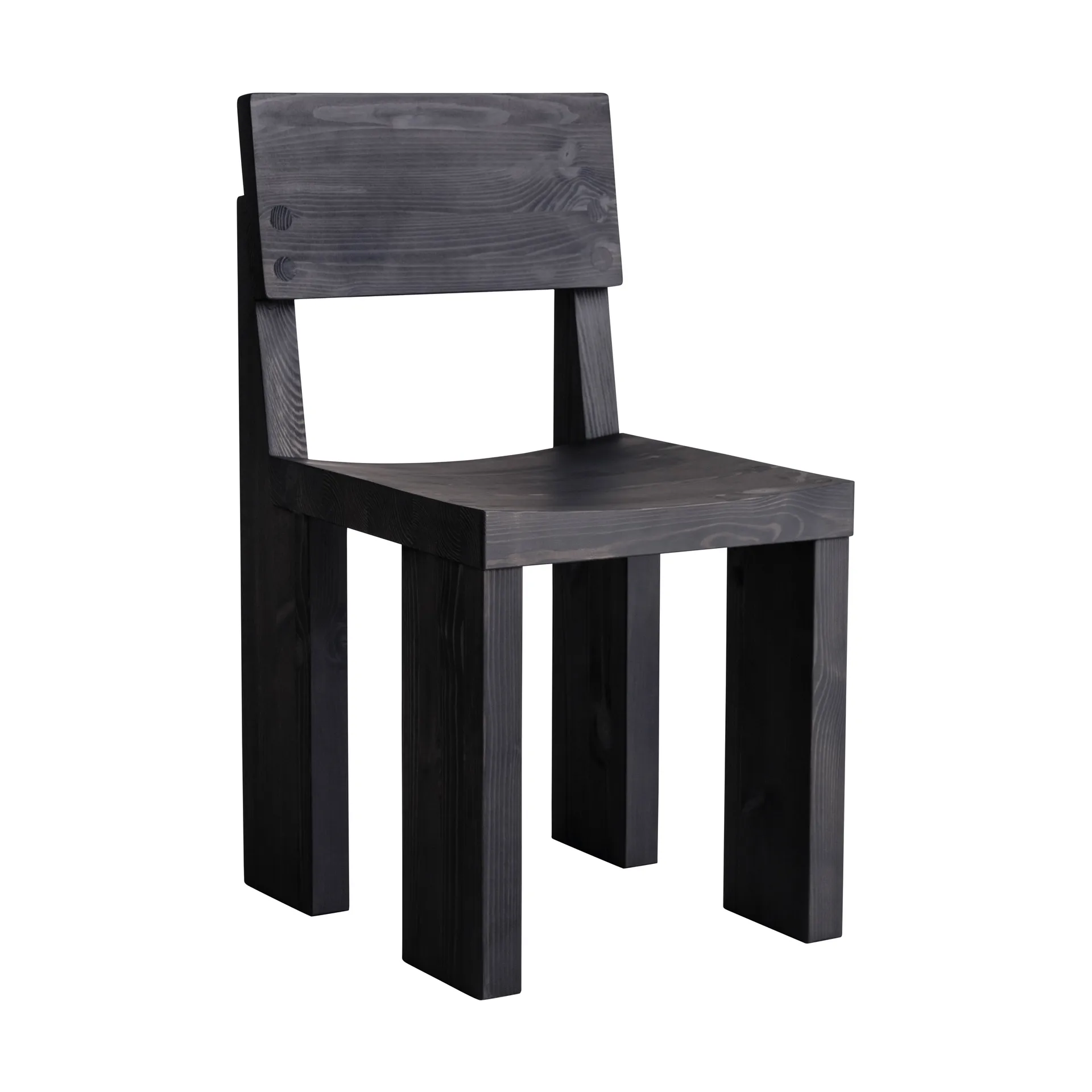 001 Dining Chair sedia, Pino tinto nero Vaarnii
