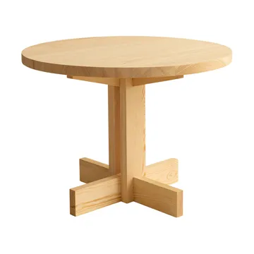 001 Dining Table tavolo da pranzo - Pino oliato opaco, Ø100x74 cm - Vaarnii