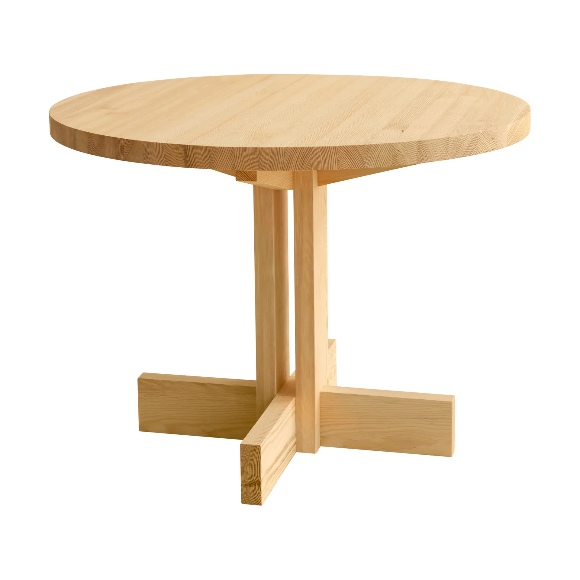 001 Dining Table tavolo da pranzo, Pino oliato opaco, Ø100x74 cm Vaarnii