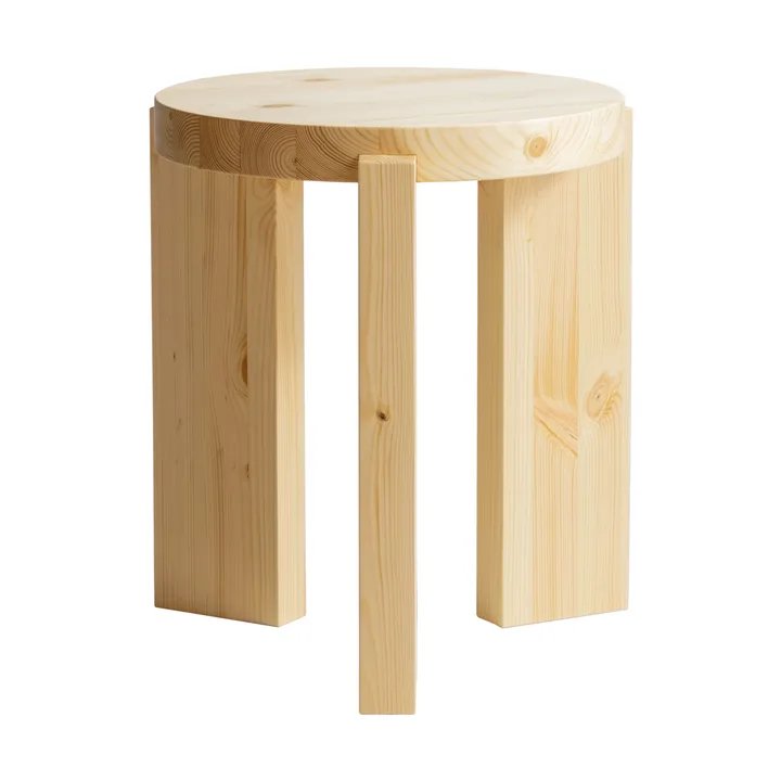 001 Stool sgabello rotondo - Pino oliato opaco, Ø40x44 cm - Vaarnii