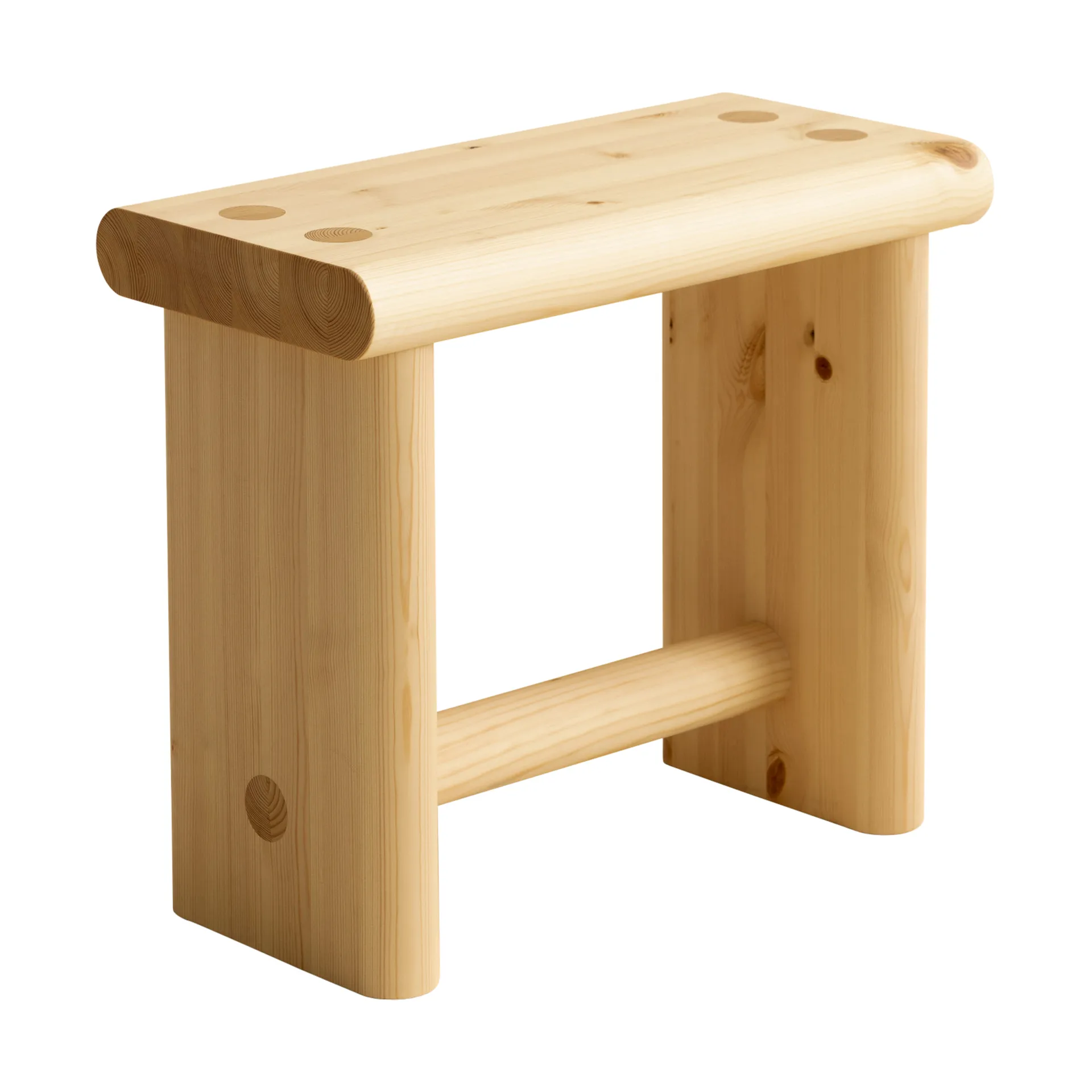 002 Ast Stool sgabello, Pino oliato opaco, 55x26x45 cm Vaarnii