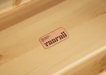 002 Ast Stool sgabello - Pino oliato opaco, 55x26x45 cm - Vaarnii