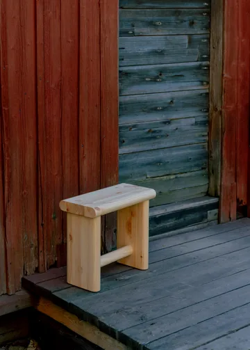 002 Ast Stool sgabello - Pino oliato opaco, 55x26x45 cm - Vaarnii
