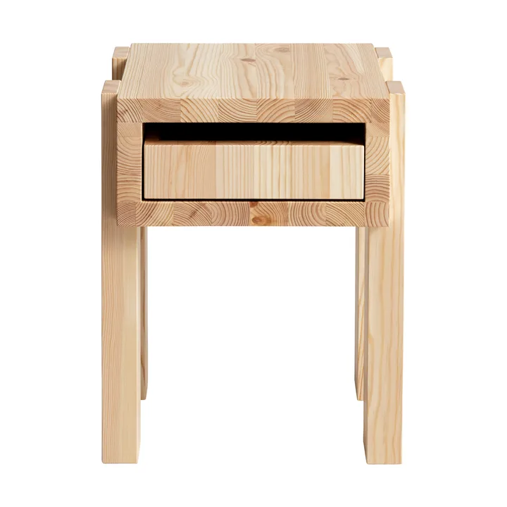 003 Stilts Side Table tavolino side table - Pino oliato opaco 40x36x45 cm - Vaarnii