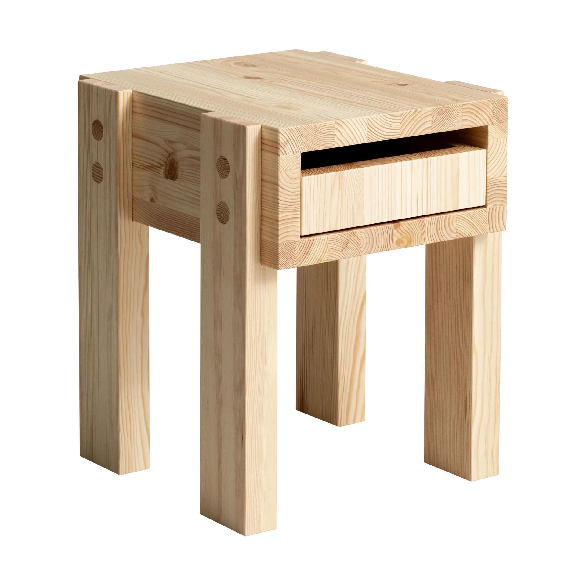 003 Stilts Side Table tavolino side table, Pino oliato opaco 40x36x45 cm Vaarnii