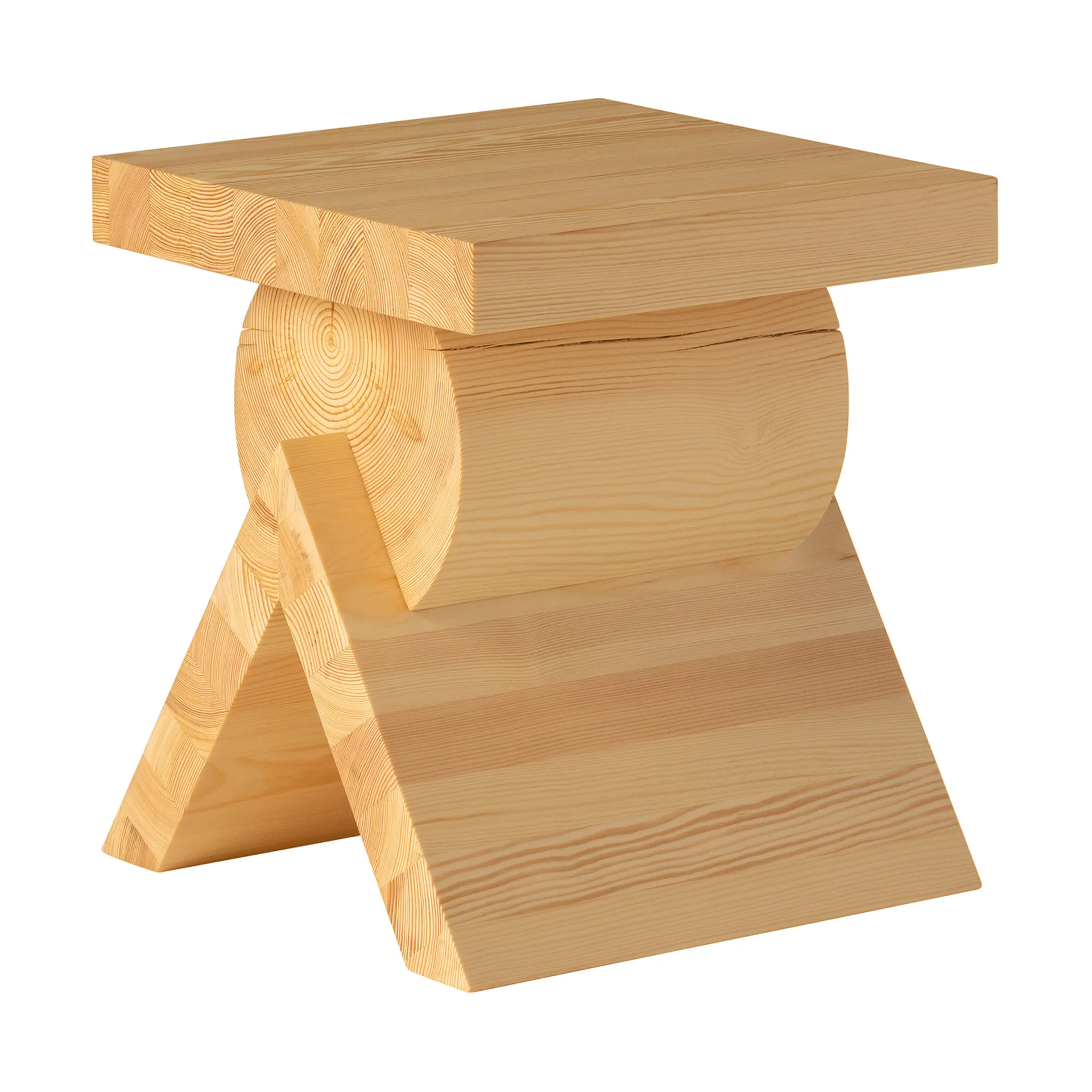 006 AA Side Table tavolino side table, Pino oliato opaco, 40x40x45 cm Vaarnii