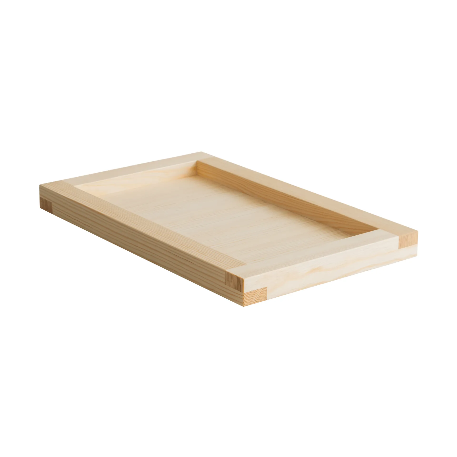 009 Tray vassoio, Pino oliato cerato, 54x33x6 cm Vaarnii