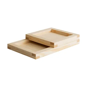 009 Tray vassoio - Pino oliato cerato, 54x33x6 cm - Vaarnii
