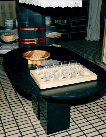 009 Tray vassoio - Pino oliato cerato, 54x33x6 cm - Vaarnii