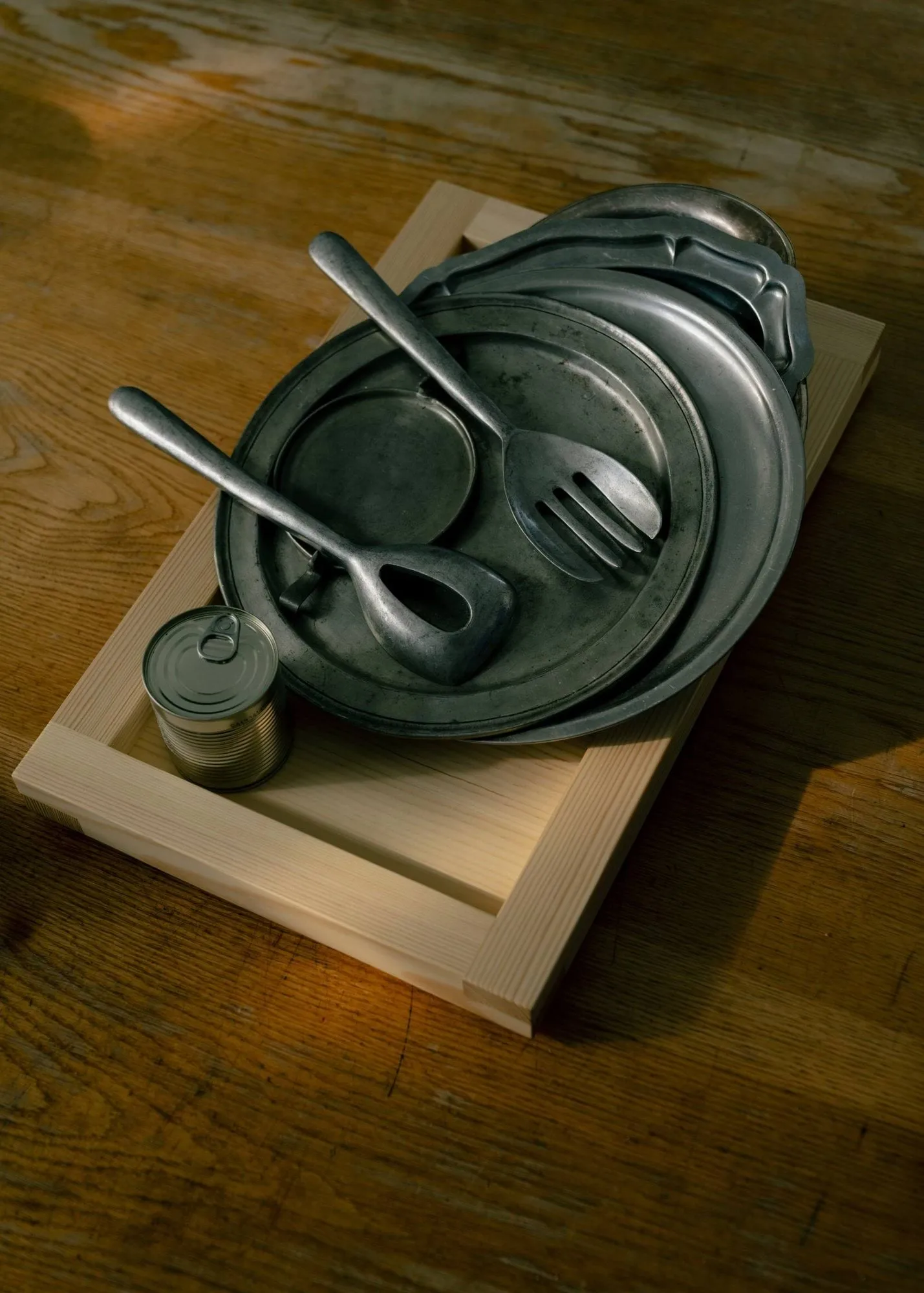 009 Tray vassoio, Pino oliato cerato, 54x33x6 cm Vaarnii