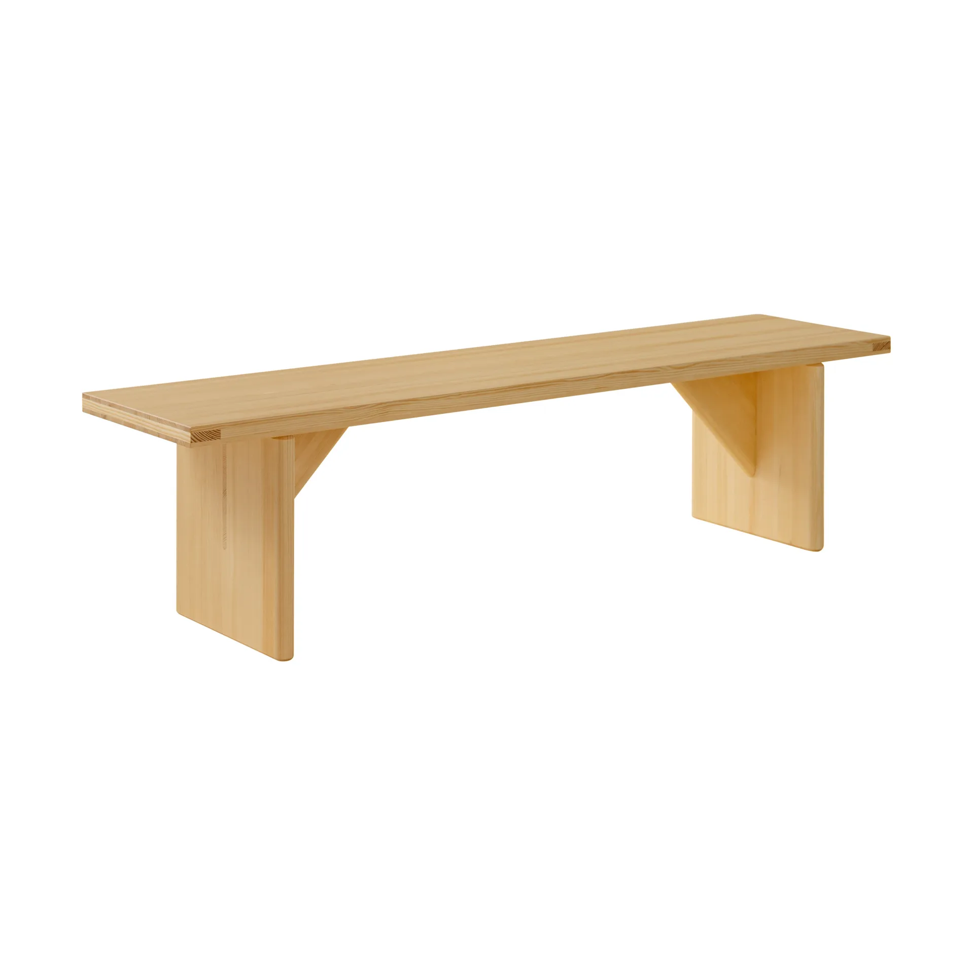 012 Kolmio Bench panca, Pino oliato opaco, 176x42x45 cm Vaarnii
