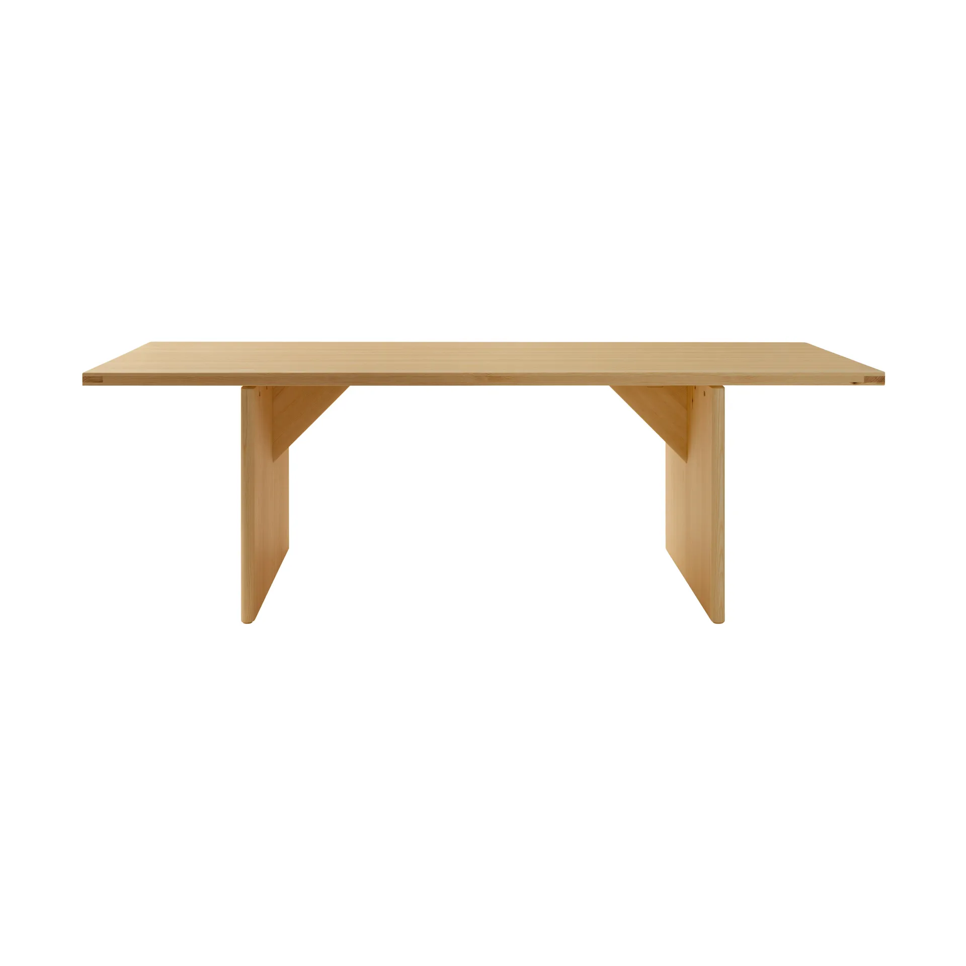 012 Kolmio Dining Table tavolo, Pino oliato opaco, 227x95x72 cm Vaarnii