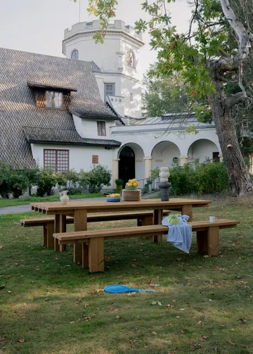 013 Osa Outdoor Bench panca - Pino termotrattato, 182x37x49 cm - Vaarnii